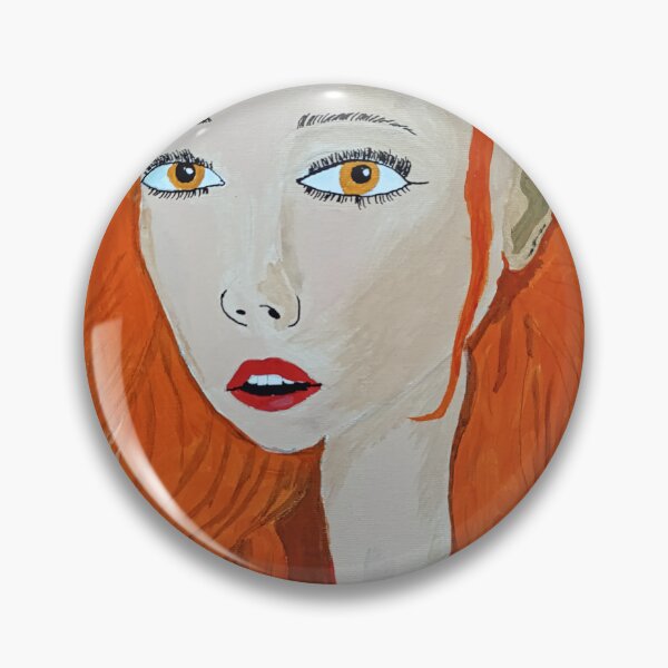Item preview, Soreya portrait of a mysterious woman with bright red hair designed and sold by ElysiumArtworks.