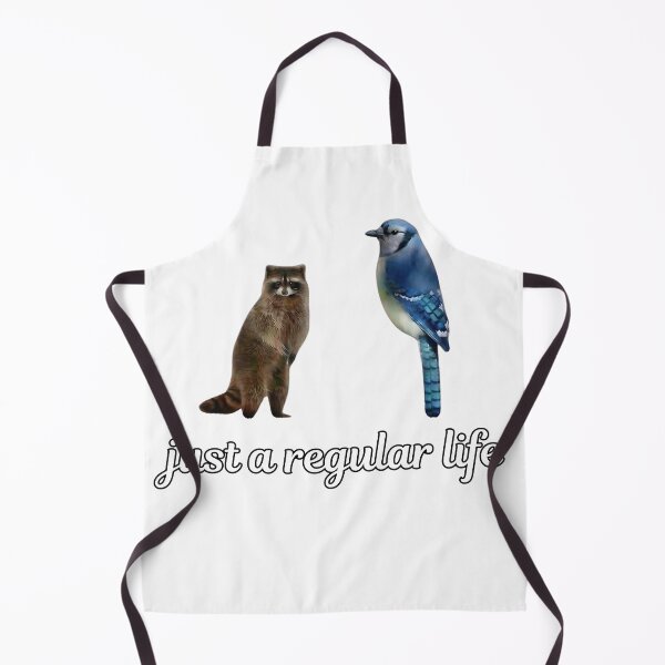 Item preview, Just a Regular Life Blue Jay Raccoon Funny Wildlife Meme designed and sold by VGAfanatic.