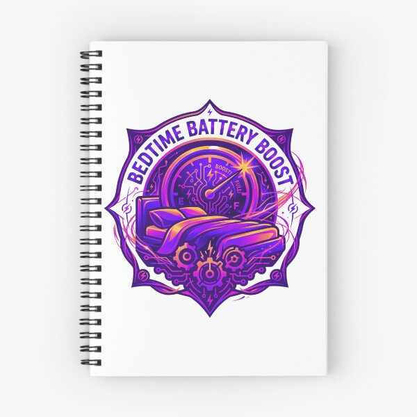 Item preview, Bedtime Battery Boost - Cyberpunk Sleep & Recharge Emblem designed and sold by RDproject.
