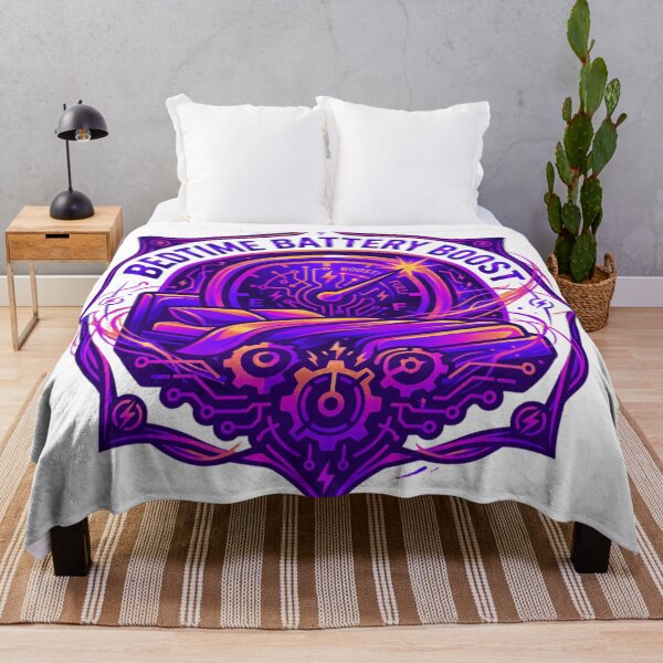 Item preview, Bedtime Battery Boost - Cyberpunk Sleep & Recharge Emblem designed and sold by RDproject.