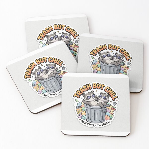 Item preview, Trash But Chill Funny Raccoon Meme Trash Panda designed and sold by R & K Fashions.