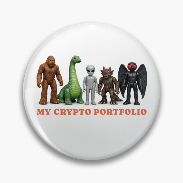 Item preview, My Crypto Portfolio -- Bigfoot, Nessie, chupacabra action figures designed and sold by The Sporty Nerd.