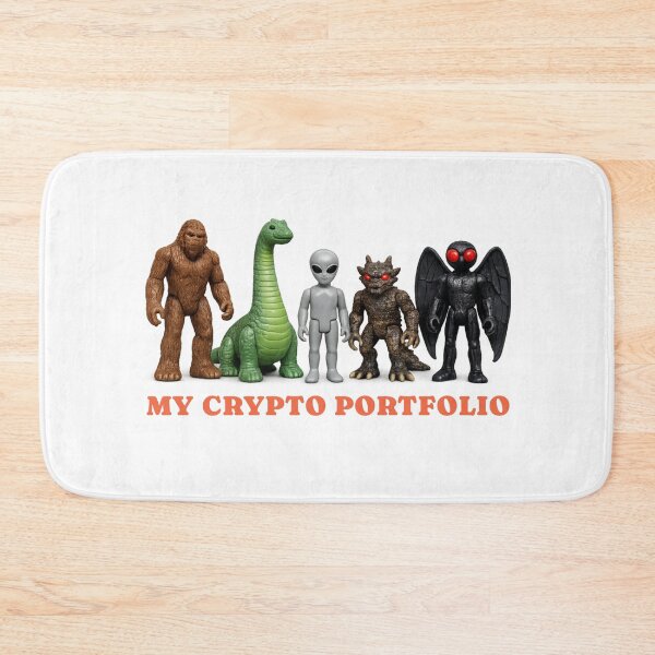 Item preview, My Crypto Portfolio -- Bigfoot, Nessie, chupacabra action figures designed and sold by The Sporty Nerd.