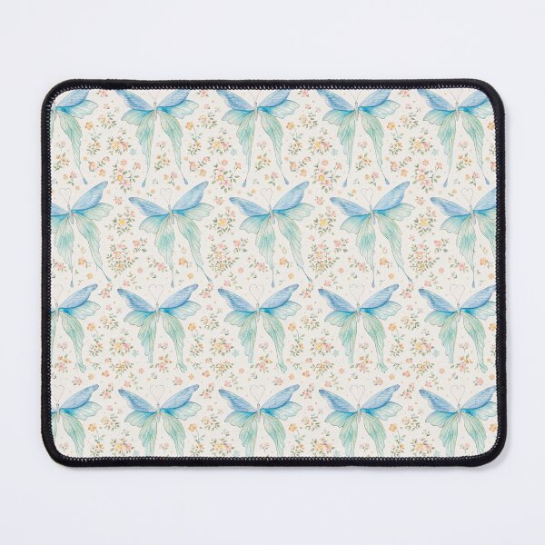 Item preview, Blue Butterfly Floral Pattern – Soft Watercolor Nature Design designed and sold by Verdaire.