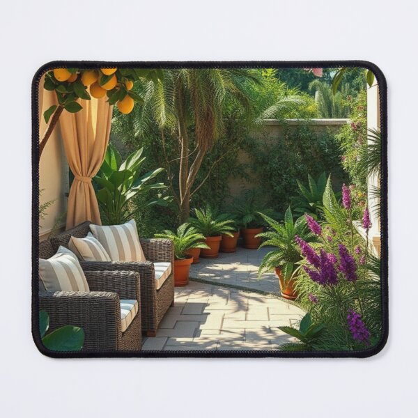Item preview, Mediterranean Style Patio With Lemon Trees designed and sold by Jade Ado.