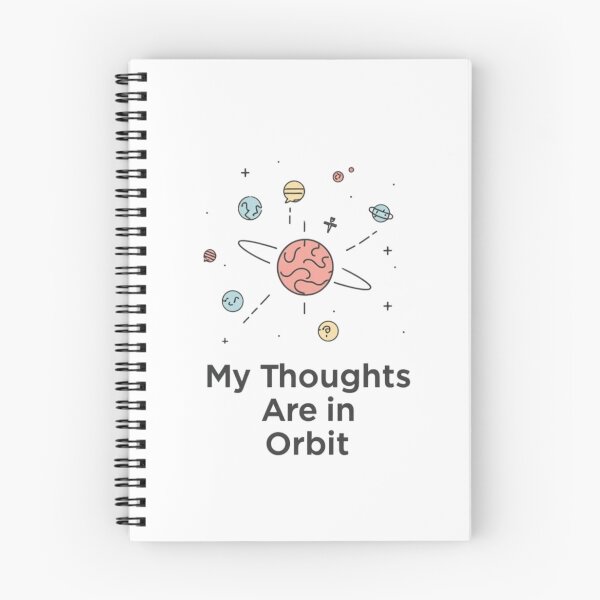Item preview, My Thoughts Are in Orbit – Overthinking Planet Mental Health Design designed and sold by Low Battery Society.