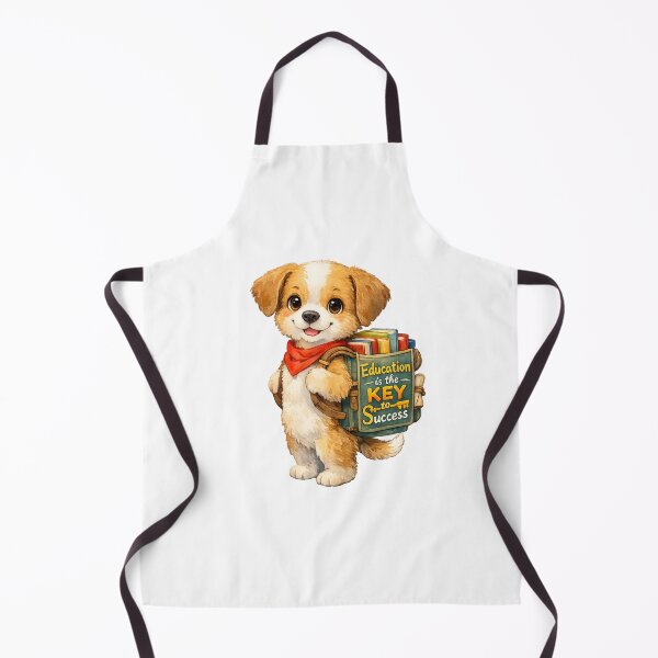 Item preview, Education is the Key to Success – Cute Puppy with School Books designed and sold by annenambiro.