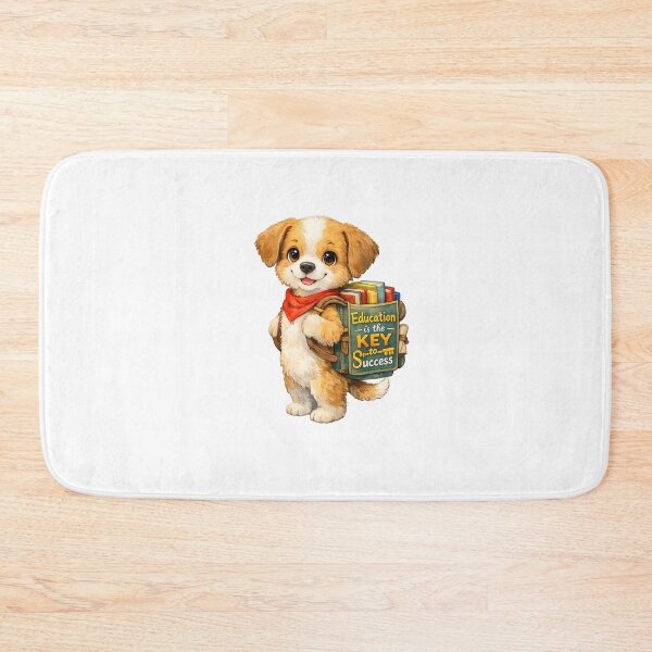 Item preview, Education is the Key to Success – Cute Puppy with School Books designed and sold by annenambiro.