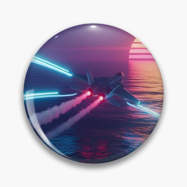Item preview, Neon Interceptor - Retro Synthwave Fighter Jet designed and sold by powersunlight.