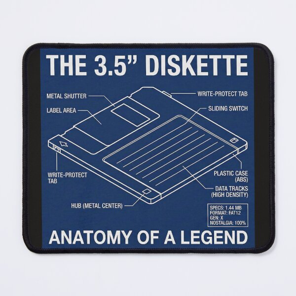 Item preview, Floppy Disk 3 5 Inch Disk Save Icon Vintage Tech Retro Computing Diskette Old School Technology designed and sold by ARTProject79.