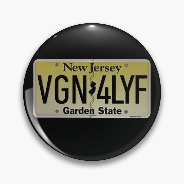 Item preview, Vegan For Life New Jersey License Plate designed and sold by coodoosandco.