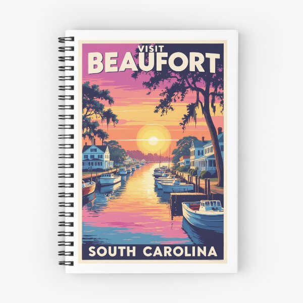 Item preview, Beaufort South Carolina Sunset Vintage Travel Poster designed and sold by bobparduephoto.