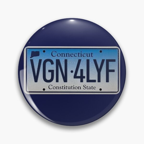 Item preview, Connecticut Vegan For Life License Plate designed and sold by coodoosandco.