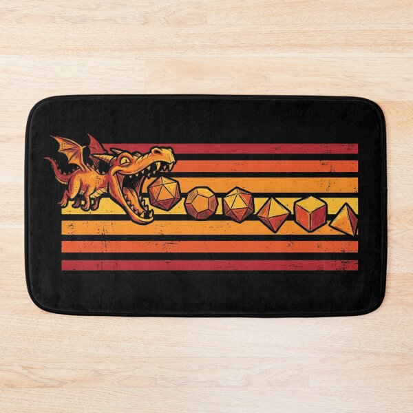 Item preview, Vintage Retro Dragon Eating Dice Tabletop RPG designed and sold by Fenay Designs.