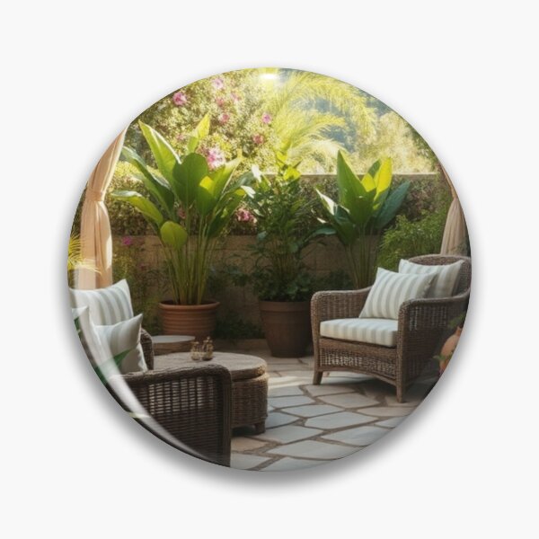 Item preview, Elegant Garden Patio with Vibrant Citrus Trees designed and sold by Vida e Arte.