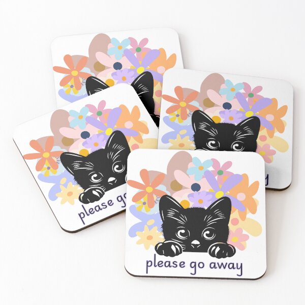 Item preview, Please Go Away Introvert Kitty designed and sold by coodoosandco.