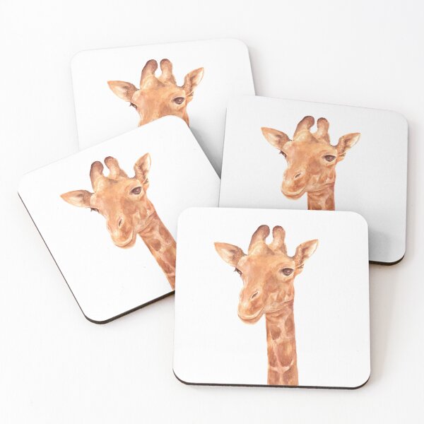 Item preview, Watercolor Giraffe Portrait – Realistic Wildlife Animal Illustration designed and sold by AlisaArtDecor.