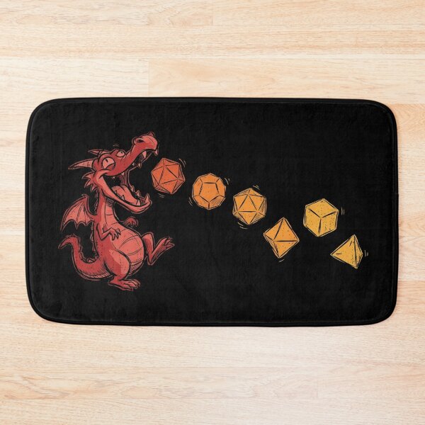 Item preview, Red Dragon Eating Polyhedral Dice Tabletop RPG designed and sold by Fenay Designs.