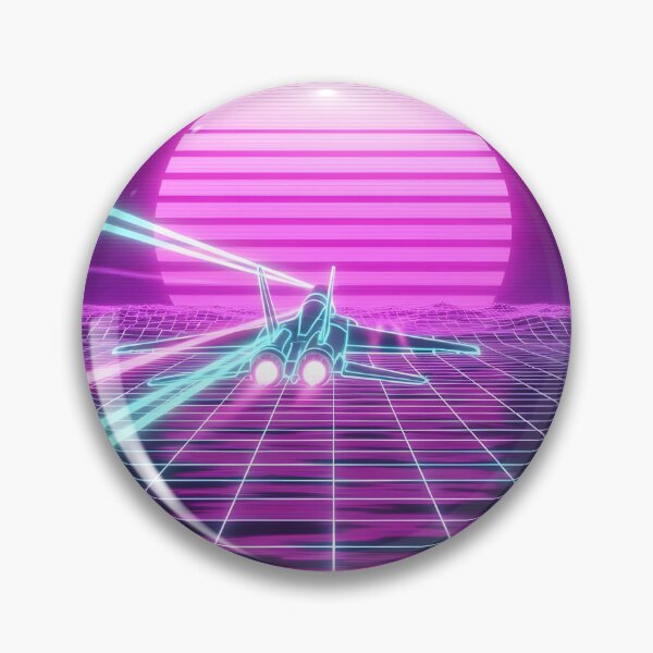Item preview, Neon Interceptor - Retro Synthwave Fighter Jet designed and sold by powersunlight.