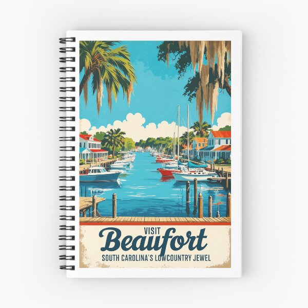 Item preview, Beaufort SC Retro Travel Poster – Coastal Print designed and sold by bobparduephoto.