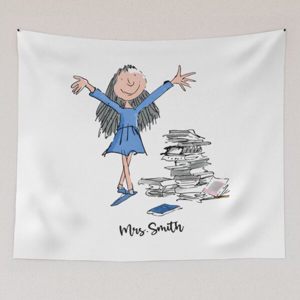 Item preview, Matilda With Pile Of Books Painting designed and sold by danieaj.