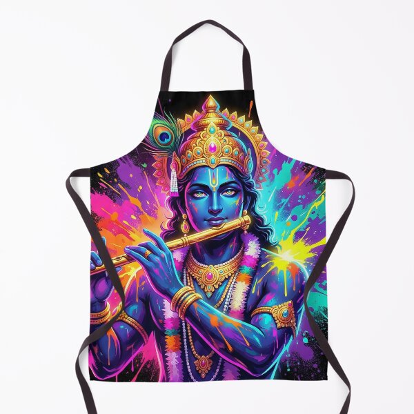 Item preview, Neon Krishna – Cosmic Flute of Divine Energy designed and sold by Bite Size Hindu .