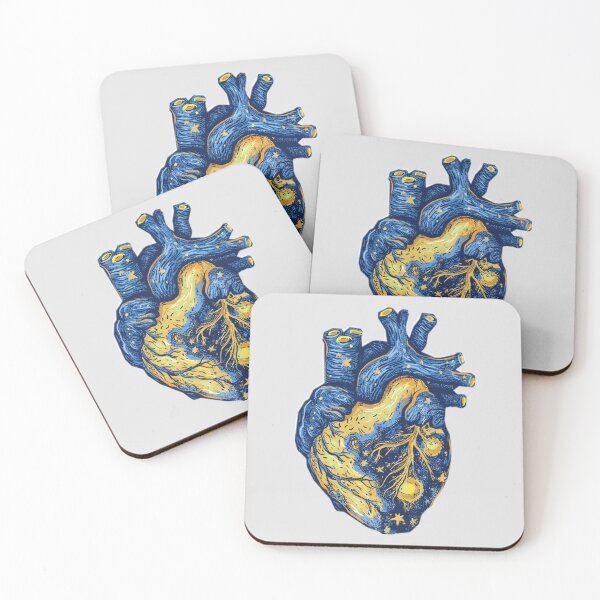 Item preview, Galaxy Anatomical Heart Illustration designed and sold by WanderingValley.