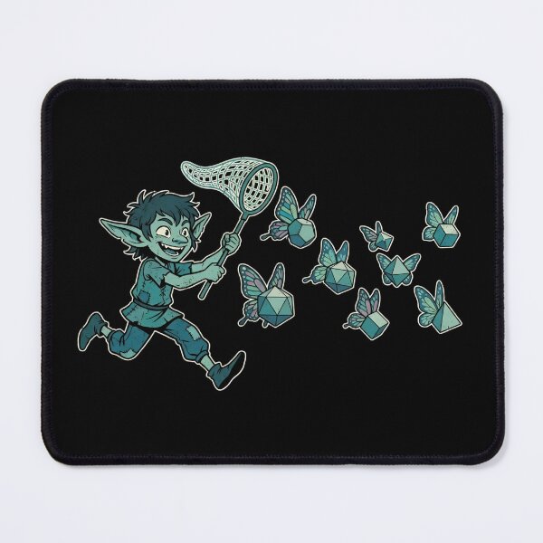 Item preview, Goblin Catching Butterfly Dice Tabletop RPG designed and sold by Fenay Designs.