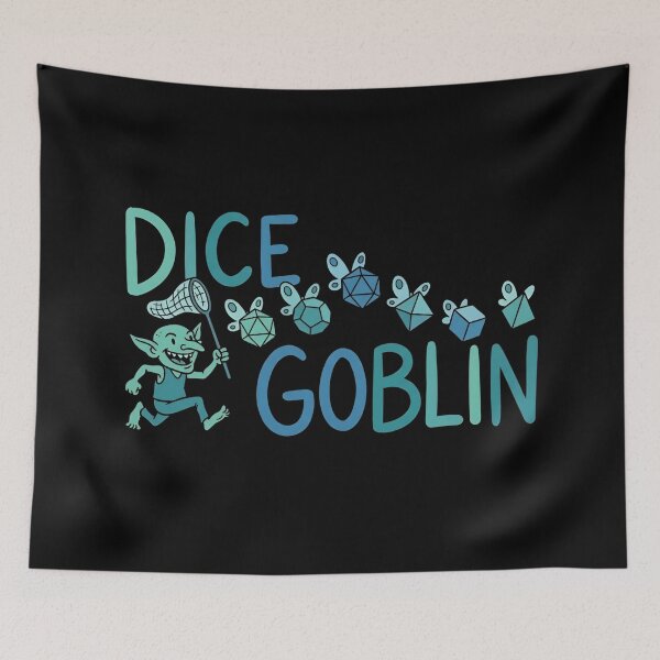 Item preview, Dice Goblin Catching Butterfly Dice Tabletop RPG designed and sold by Fenay Designs.