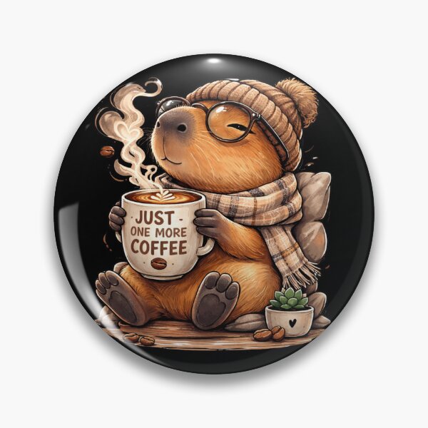 Item preview, Cute Coffee Capybara – Relaxing Animal Lover Design designed and sold by PlynGraphics.