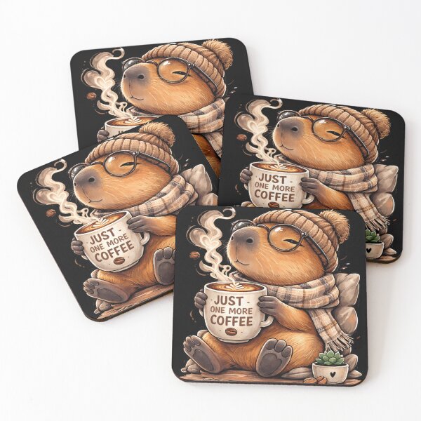 Item preview, Cute Coffee Capybara – Relaxing Animal Lover Design designed and sold by PlynGraphics.