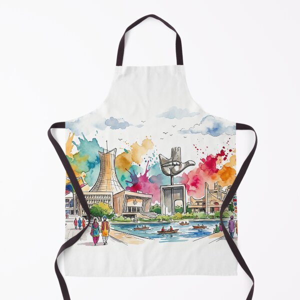 Item preview, watercolor illustration capturing the Chandigarh, India. designed and sold by PEUCETA-BA.