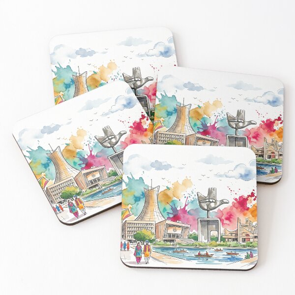 Item preview, watercolor illustration capturing the Chandigarh, India. designed and sold by PEUCETA-BA.