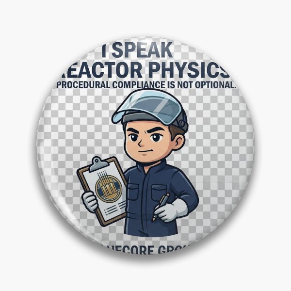 Item preview, I Speak Reactor Physics Sticker - Nuclear Engineer Chibi Decal - Procedural Compliance is Not Optional - Funny STEM Physics Gift - BlueCore Group Nuclear Professional Design designed and sold by BCG25.