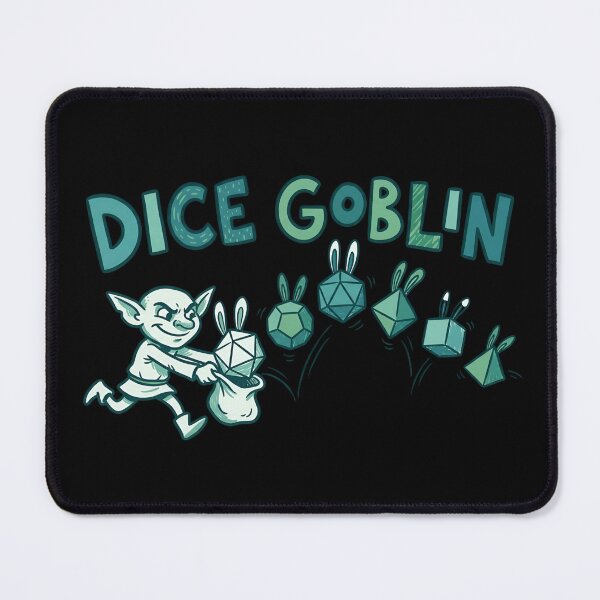 Item preview, Dice Goblin Hoarding Bunny Dice Tabletop RPG designed and sold by Fenay Designs.