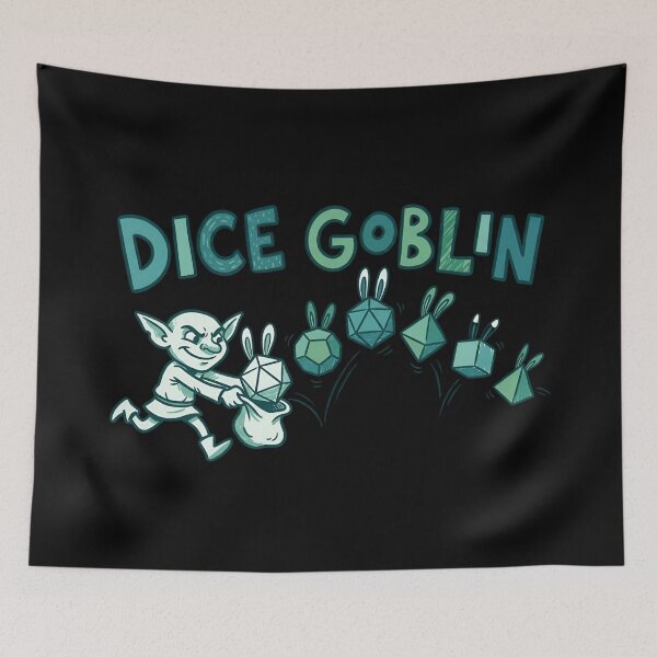 Item preview, Dice Goblin Hoarding Bunny Dice Tabletop RPG designed and sold by Fenay Designs.
