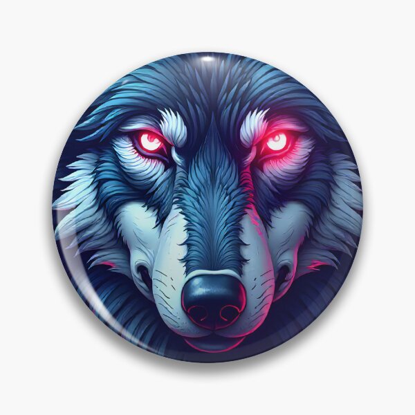 Artikelvorschau, Neon Wolfskopf entworfen und verkauft von inkadventure.