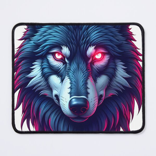 Item preview, Neon Wolf Head designed and sold by inkadventure.
