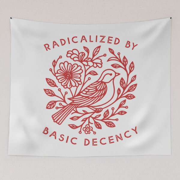 Item preview, Radicalized by Basic Decency Dove Bird Anti Trump Protest designed and sold by PixelRag.