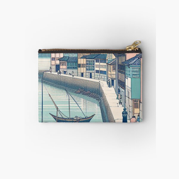 Item preview, Vigo Spain Ukiyo‑e Art Print – Edo Style Japanese Woodblock Coastal Wall Art with Cíes Islands designed and sold by Vandy Fullam.
