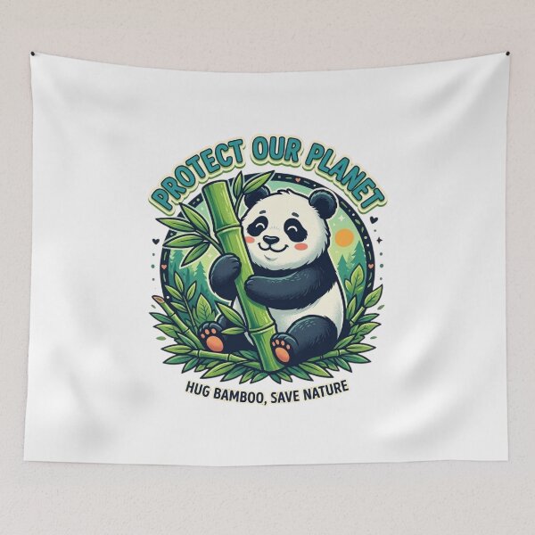 Item preview, Panda Hugging Bamboo – Protect Our Planet Environmental designed and sold by Shopex10.