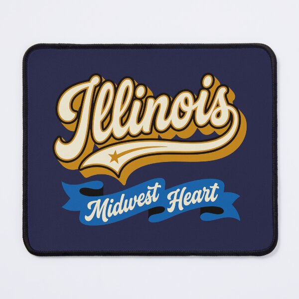 Item preview, Illinois Midwest Heart - Bold Retro Script Pride Design designed and sold by Cozy-Old-Pub.