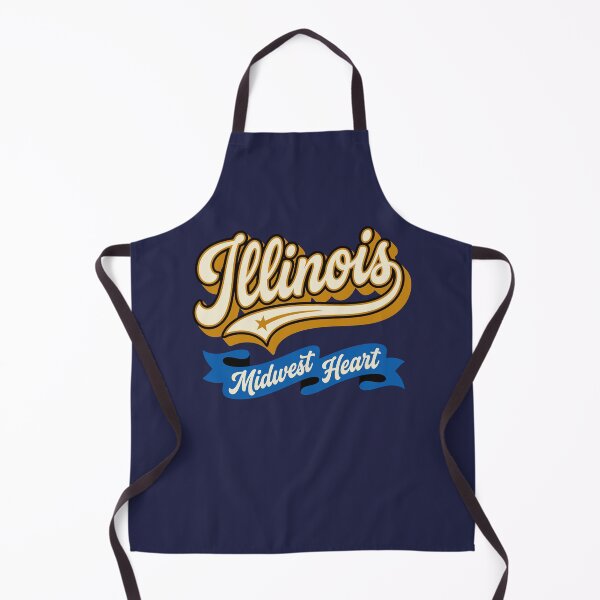 Item preview, Illinois Midwest Heart - Bold Retro Script Pride Design designed and sold by Cozy-Old-Pub.