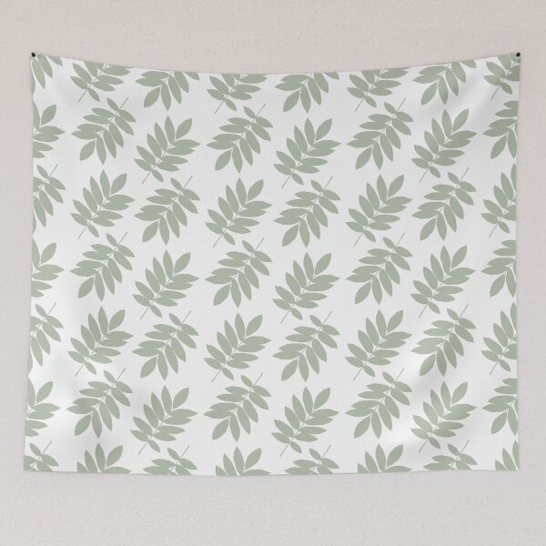 Item preview, Elder Leaf Pattern Green on White designed and sold by NataliePaskell.