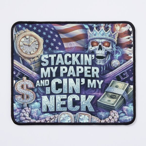 Item preview, Stackin’ My Paper & Icy Neck – Luxury Streetwear Skull Money Hustle Graphic | Hip Hop Drip Diamond Chain Design designed and sold by GloboStyle Design .