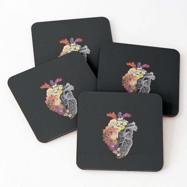 Item preview, Anatomical Heart with Flowers designed and sold by WanderingValley.