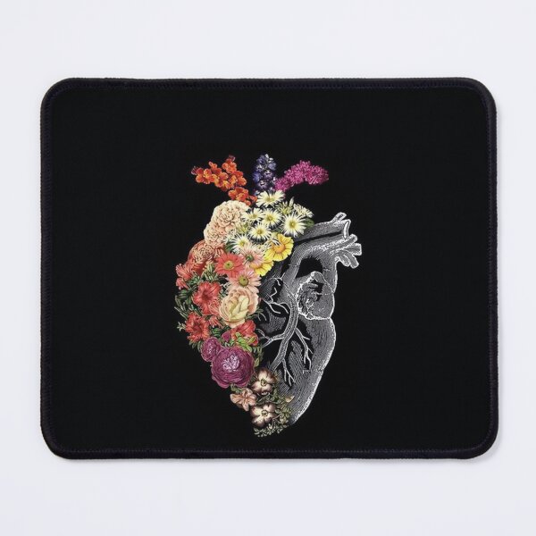Item preview, Anatomical Heart with Flowers designed and sold by WanderingValley.