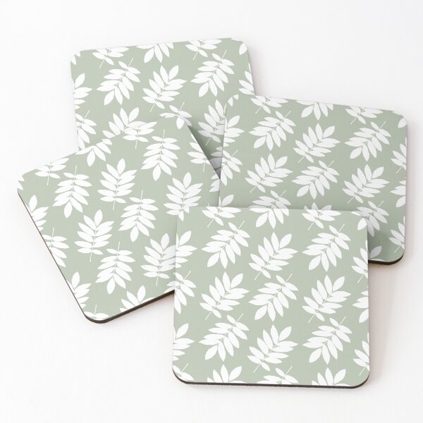 Item preview, Elder Leaf Pattern White on Green designed and sold by NataliePaskell.