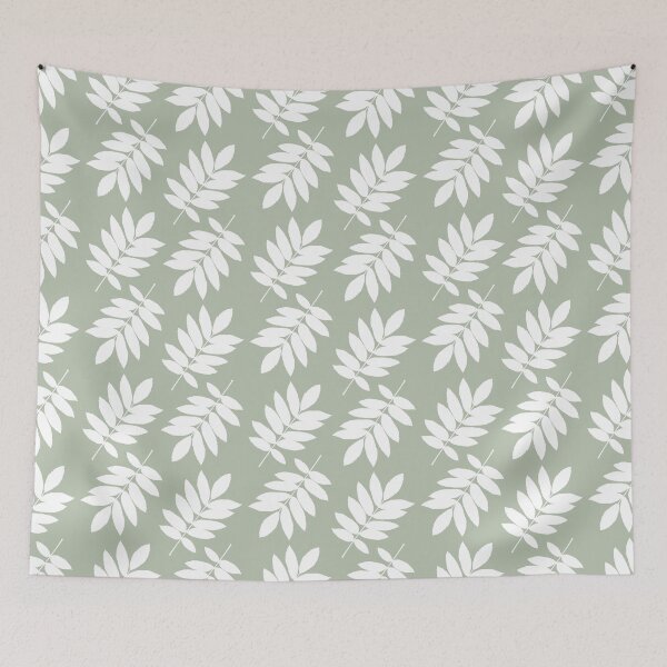 Item preview, Elder Leaf Pattern White on Green designed and sold by NataliePaskell.