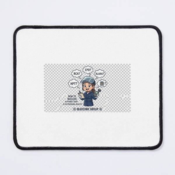 Item preview, New to Nuclear Sticker - Funny Nuclear Engineer Woman Chibi Decal - Alphabet Soup ALARA RCA EPD Acronyms - STEM Career Gift for Women in Nuclear - BlueCore Group designed and sold by BCG25.